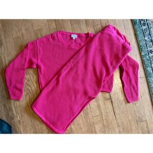 The Drop Cotton Womens 2 Piece Set Bright Pink Size 2X